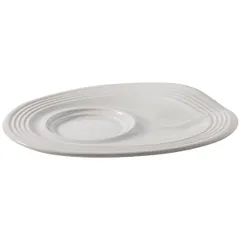 Saucer “Froisse” porcelain ,H=25,L=175,B=135mm white