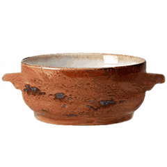 Broth cup "Kraft" uncapped  porcelain  450 ml  D=12, H=6cm  terracotta