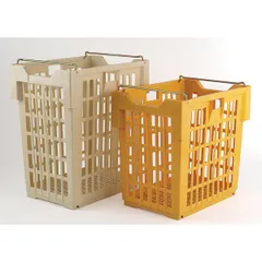 Container for storing bread, perforated  polyethylene , H=82, L=72, B=50cm  light beige.
