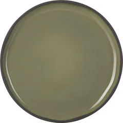 Plate “Karakter” with a high side  ceramics  D=150, H=15mm  green.