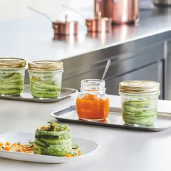 Банка «Кватро Стаджони» круглая без крышки стекло 200мл D=89,H=85мм прозр., изображение 2