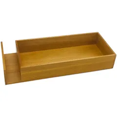 Organizer for cutlery with section for napkins  beech , H=50, L=305, B=125mm  wooden.