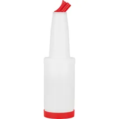Juice container with watering can polyprop. 1l D=9,H=16cm white,red