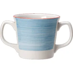 Mug “Rio Blue” porcelain 285ml D=94,L=155mm white,blue