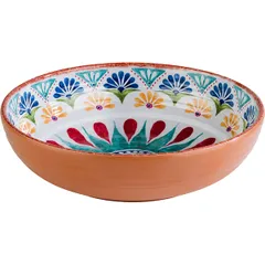 Salad bowl “Arabesque”  plastic  1.1 l  D=205, H=55mm  blue, brown.