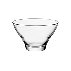 Salad bowl glass 440ml D=13,H=17.8cm clear.