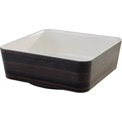 Salad bowl plastic 1.5l ,H=7,L=20,B=20cm brown.