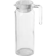 Кувшин с крышкой стекло,пластик 1,1л D=85,H=244мм прозр., изображение 2