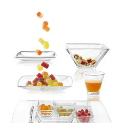 Салатник «Торчелло» квадратный стекло 1,8л ,H=11,L=20,B=20см прозр., изображение 3