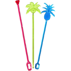 Мешалка «Ассорти»[50шт] пластик ,L=20см разноцветн.