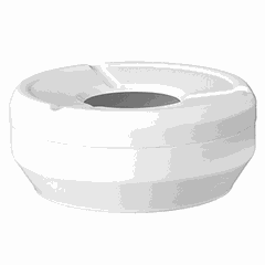 Ashtray plastic D=10,H=4cm white