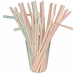 Tubes with bend[1000pcs] polyprop. D=5,L=210mm multi-colored