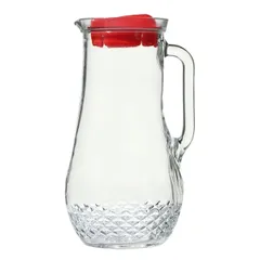 Кувшин «Крист» с крышкой стекло,пластик 1,5л ,H=23,5см прозр.