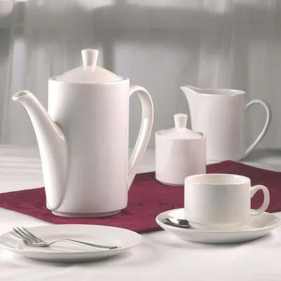Чашка кофейная «Монако» фарфор 85мл D=60,H=45,L=85мм белый, изображение 5