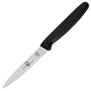 Нож для чистки овощей сталь нерж.,пластик ,L=10,B=4см белый,металлич.