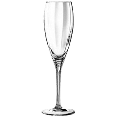 Flute glass “Cabourg”  chrome glass  180 ml  D=6, H=22cm  clear.