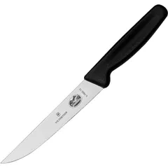 Нож для нарезки мяса сталь нерж.,пластик ,L=275/153,B=24мм черный,металлич.