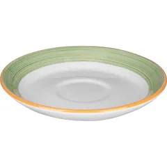 Блюдце «Рио Грин» фарфор D=150,H=16мм белый,зелен., изображение 2