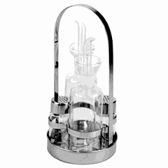 Набор для специй соль, перец, масло, уксус стекло,сталь нерж. D=10,9,H=24,L=11,5,B=11,5см прозр.,мет