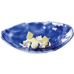 Salad bowl “Indigo” oval glass 250ml ,L=25,B=19cm blue