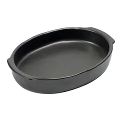 Oval baking dish “Pure” ceramics ,H=5,L=30,B=21cm black