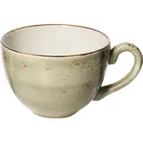 Чашка чайная «Крафт Грин» фарфор 455мл D=120/45,H=85мм зелен.,коричный