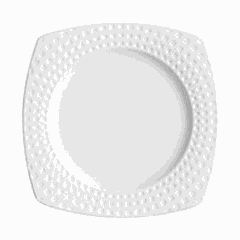 Тарелка «Сатиник» квадратная фарфор ,L=25,5,B=25,5см белый