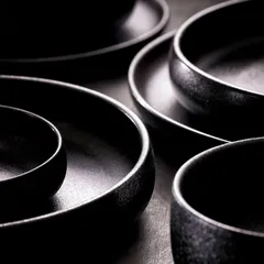 Тарелка «Юниверс» фарфор D=19см черный, изображение 4