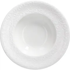 Deep plate “Jasmine”  porcelain  D=25cm  white