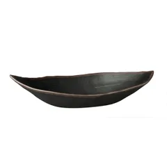 Dish “Leaf” plastic 0.9l ,H=8,L=36,B=19cm black,brown.