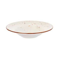 Тарелка для пасты «Париж» фарфор 400мл D=27см белый,коричнев., изображение 2