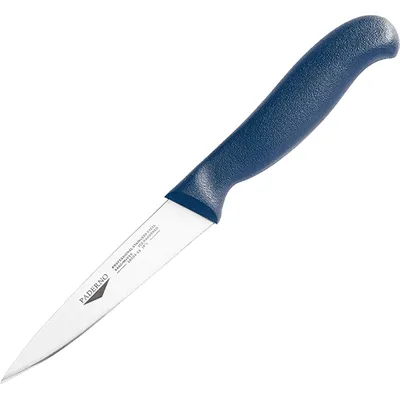 Нож для обвалки мяса сталь нерж.,пластик ,L=11см синий,металлич.