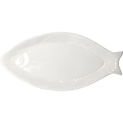 Блюдо «Кунстверк» для рыбы фарфор ,H=31,L=396,B=192мм белый