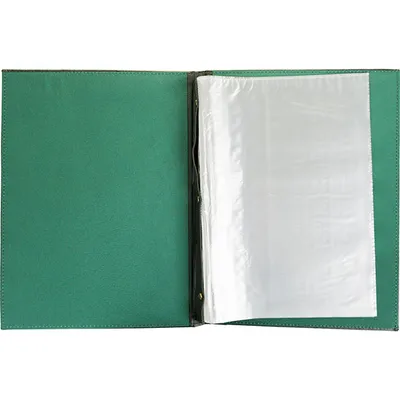 Папка-меню на винтах кожезам. ,L=32,B=24,5см зелен., изображение 2