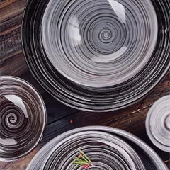 Салатник «Пинки» керамика 300мл D=135,H=55мм серый, изображение 2