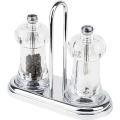 Мельница для cоли и перца 2 предмета с подставкой акрил ,H=11см
