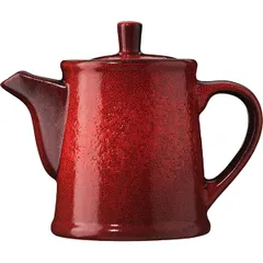 Teapot “Milky Way red”  porcelain  0.5 l  red, black