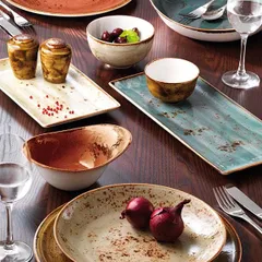 Блюдо «Крафт Блю» прямоугольное фарфор ,H=2,L=33,B=19см синий, изображение 4