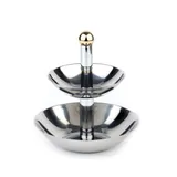 Этажерка 2 яруса для десерта D=16/22см сталь ,H=20см металлич.