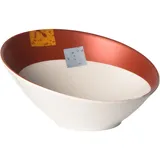 Салатник «Зен» фарфор 350мл D=175,H=85мм белый,оранжев.