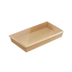 Контейнер бумажный OneClick картон ,H=3,L=12,B=20см св.корич., изображение 3