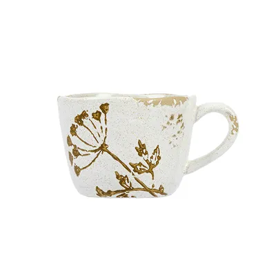 Чашка кофейная «Фенхель» фарфор 100мл D=68,H=48,L=90мм белый, изображение 2