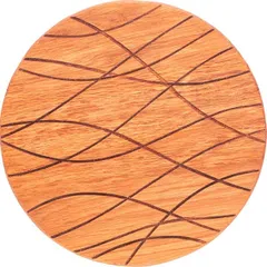 Serving board with decor  oak  D=235, H=25mm  St. tree