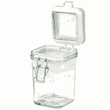 Банка квадратная с крышкой стекло 380мл ,H=16,L=8,B=8см прозр.