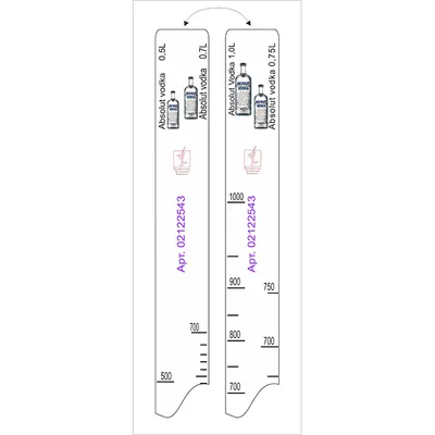 Линейка барная «Абсолют» 0.5, 0.7, 0.75, 1л
