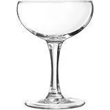 Champagne saucer “Elegance” glass 160ml D=90,H=123mm clear.