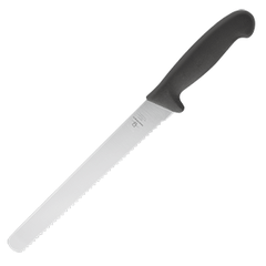 Нож для хлеба сталь нерж.,пластик ,L=488/335,B=33мм черный,металлич.