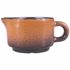 Сливочник «Млечный путь оранжевый» фарфор 50мл D=65,H=40мм оранжев.,черный