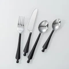 Ложка столовая «Концепт №1» сталь нерж. ,L=21см черный,стальной, изображение 3