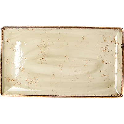 Блюдо «Краф Грин» прямоугольное фарфор ,H=2,L=33,B=19см зелен.